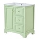 preview thumbnail 13 of 56, 30" bathroom vanity cabinet with ceramic basin, 3 drawers and adjustable shelves