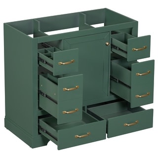 Freestanding Green Bathroom Cabinet Base - Ample Storage, Multi ...