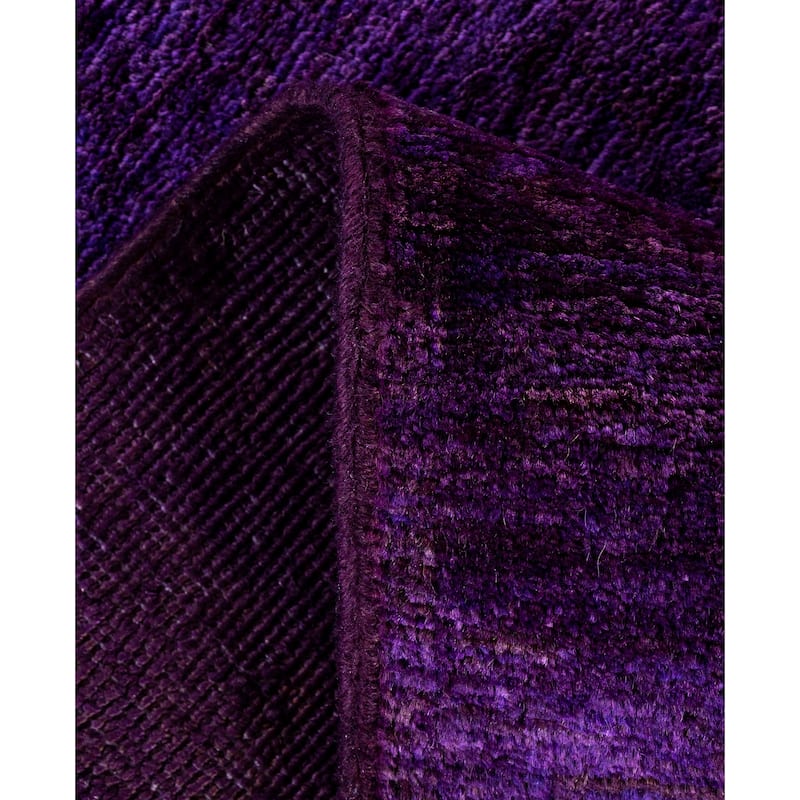 Overdyed One-of-a-Kind Hand-Knotted Area Rug - Purple - 6' 1" x 9' 1"