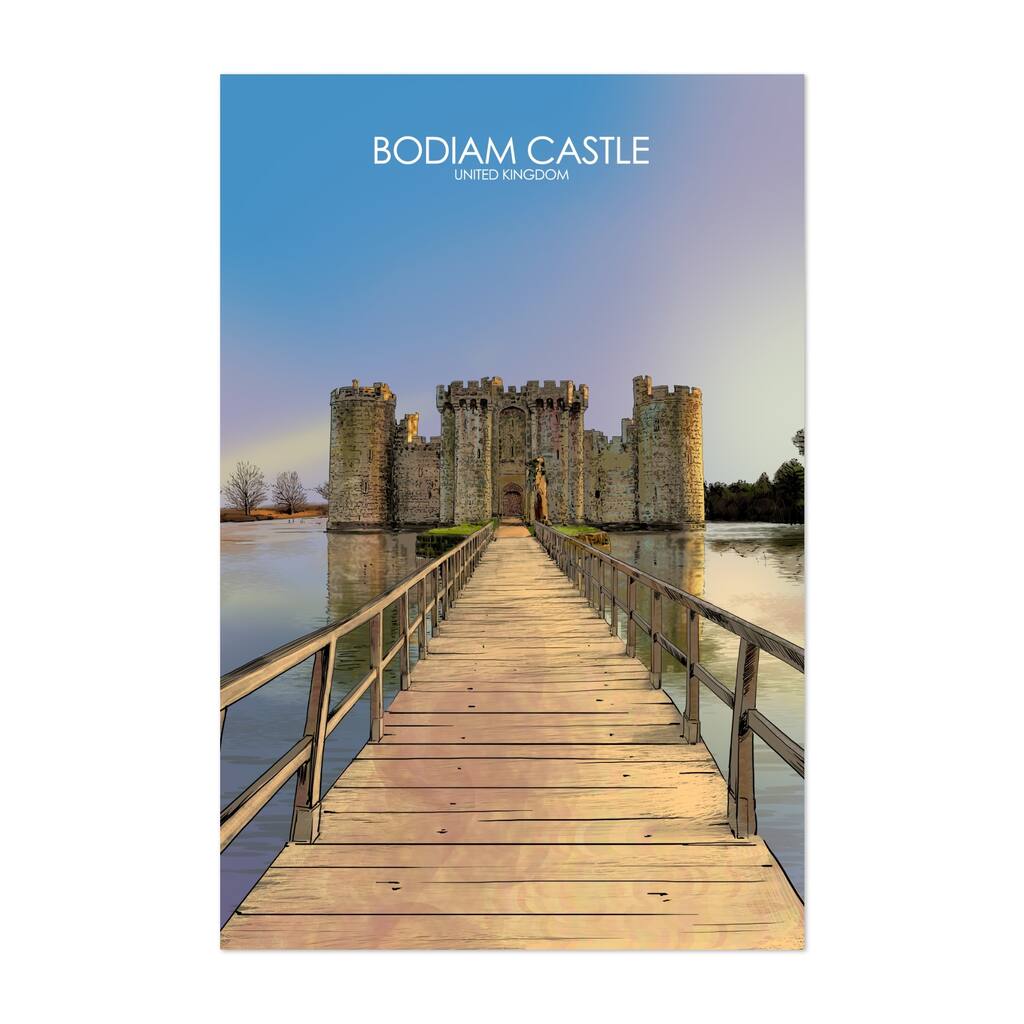 Bodiam United Kingdom Bodiam Castle Illustrations Art Print/Poster