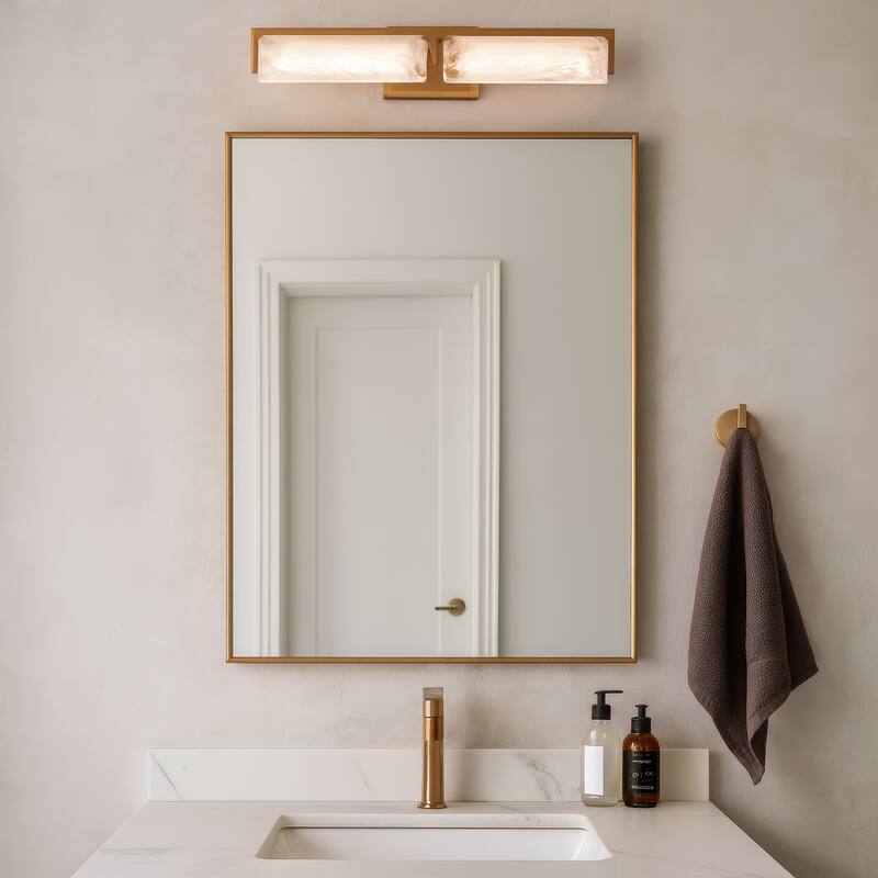 Varaluz Mingle Bathroom Vanity Light - Satin Brass
