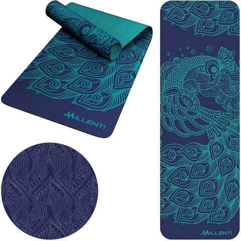 Millenti Yoga Mat, 6mm Thick Suede & TPE Texture Material