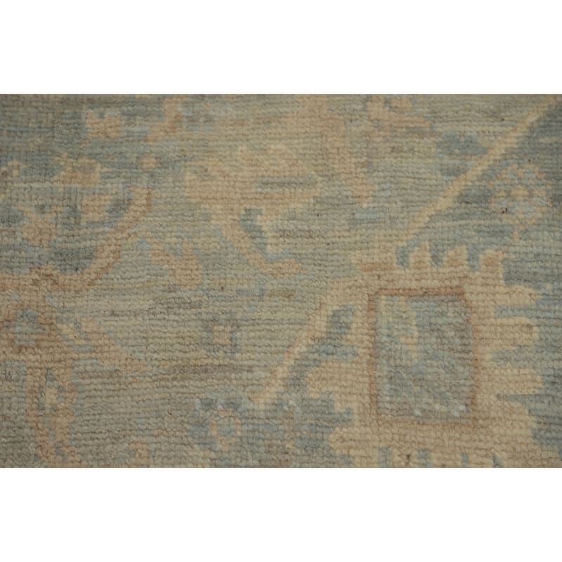 Vegetable Dye Wool Oushak Turkish Area Rug, Medallion Geometric Carpet - 10' 8'' X 8' 5''