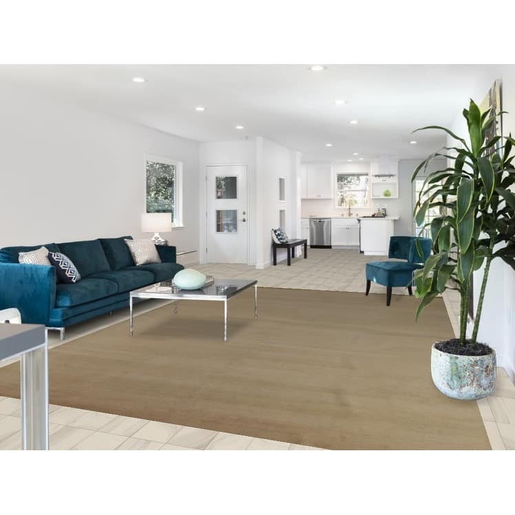 Hand Knotted Oriental 100% Wool Carpet Modern Solid Beige & Ivories Gabbeh Area Rug - 11' 11'' X 8' 8''