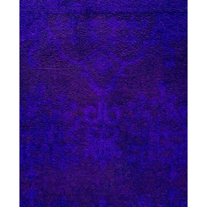 Overdyed One-of-a-Kind Hand-Knotted Area Rug - Purple - 4' 3" x 5' 7"