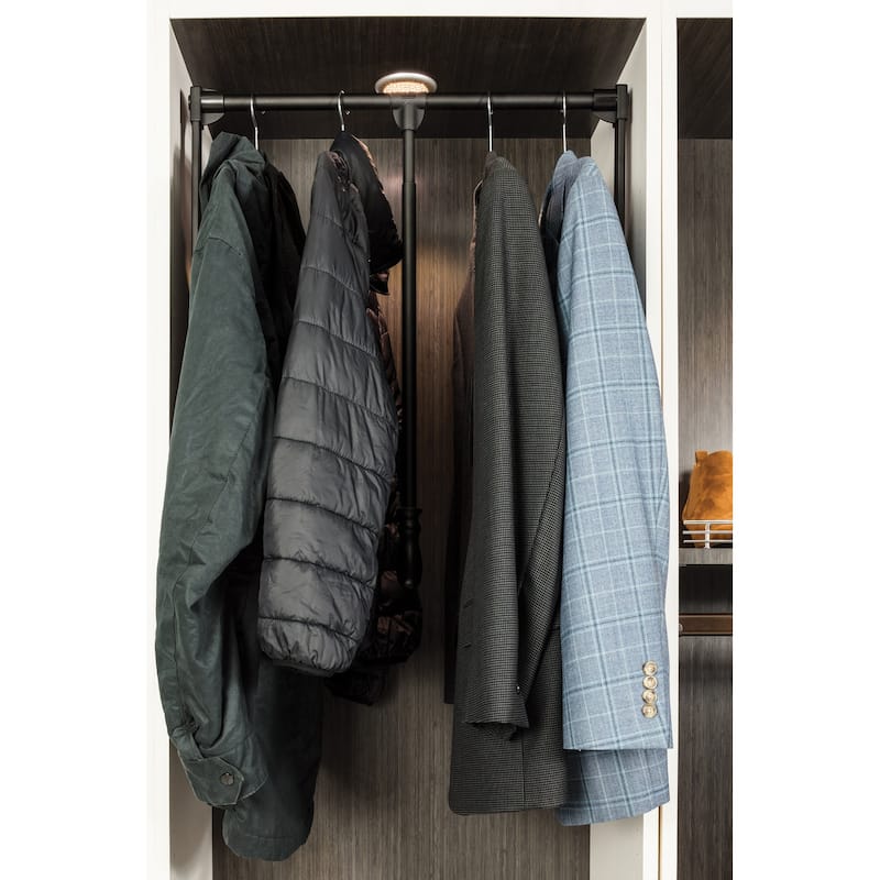 Hardware Resources 32 Inch Wide Pull Down Closet Rod with Soft Close