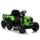 preview thumbnail 2 of 81, Electric 12V Ride-On Tractor with Trailer for Kids, Three Speeds, Parent Control, USB/MP3