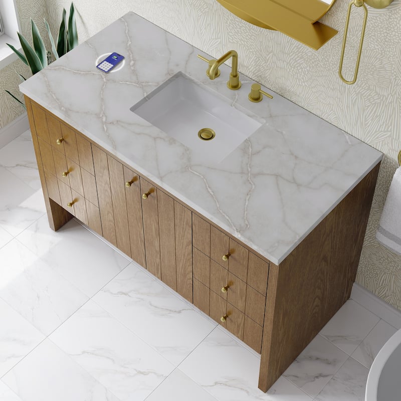 James Martin Vanities 435-V48-FVSL Hudson 48" Free Standing Single