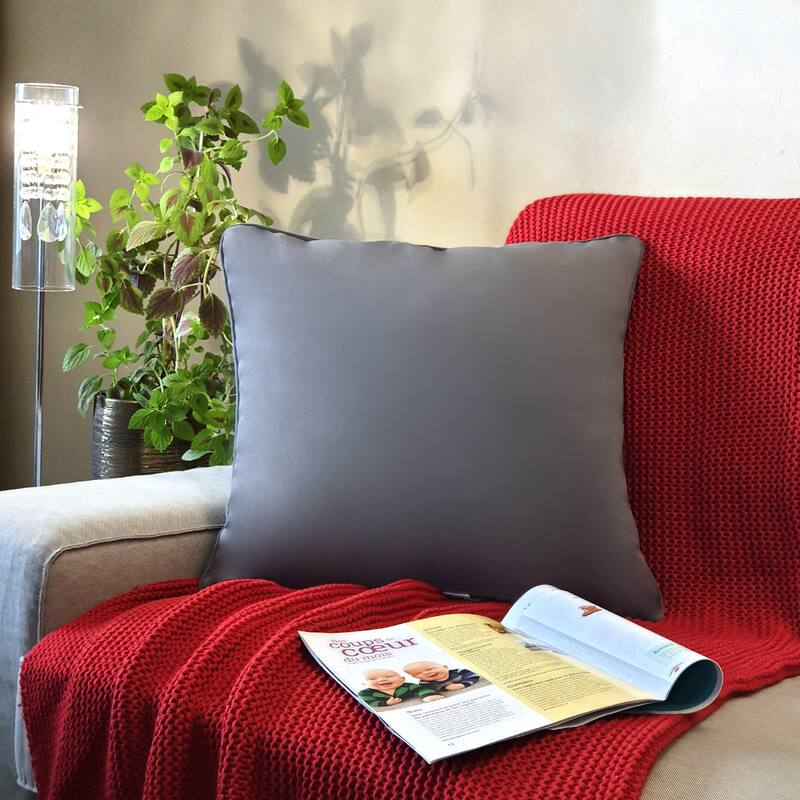 Seren Velvet Decorative Pillow 20 x 20 - 20" x 20" - Charcoal