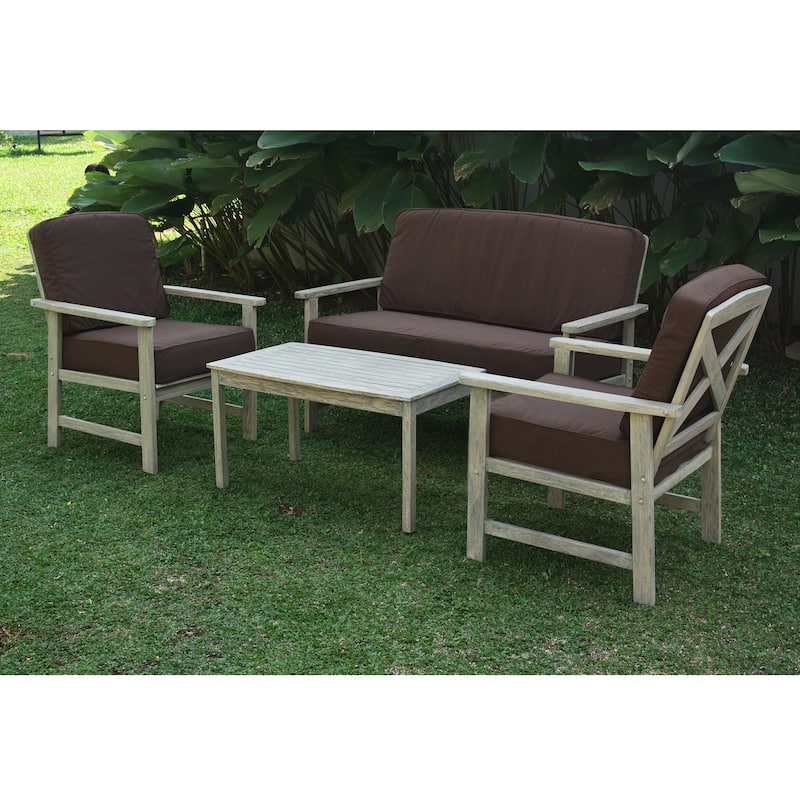Cambridge Casual West Lake Mahogany Outdoor Loveseat
