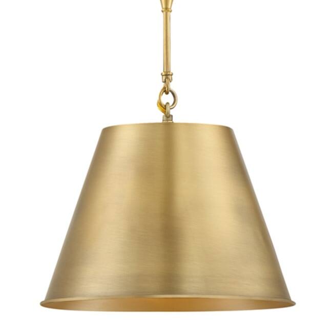 Savoy House 7-232-1 Alden Single Light 12" Wide Pendant - Warm Brass