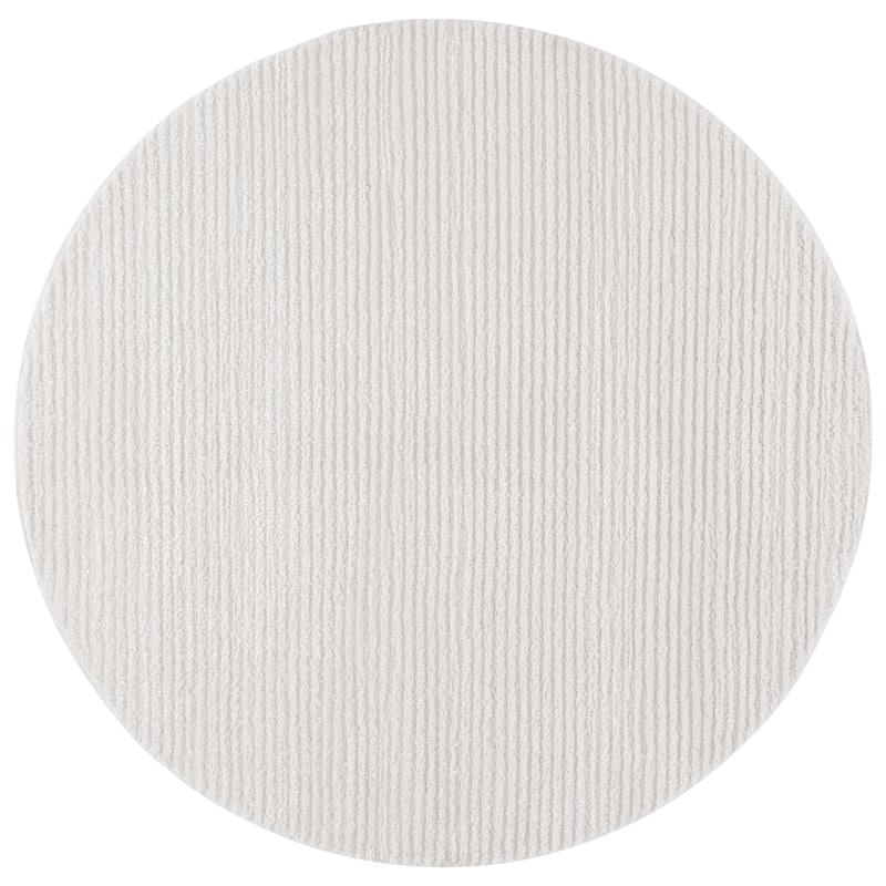 SAFAVIEH Penelope Chiyo Shag Rug - 6'7" Round - Ivory