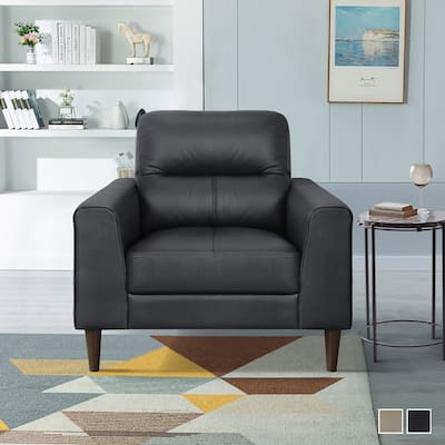 Dakota Leather Match Living Room Chair - 36.5" x 34.5" x 34"