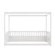 preview thumbnail 14 of 13, Twin Size Canopy Bed Frame with 21.45" Guardrails Montessori Floor Bed for Kids and 3-Sided Access, Curtain Ready