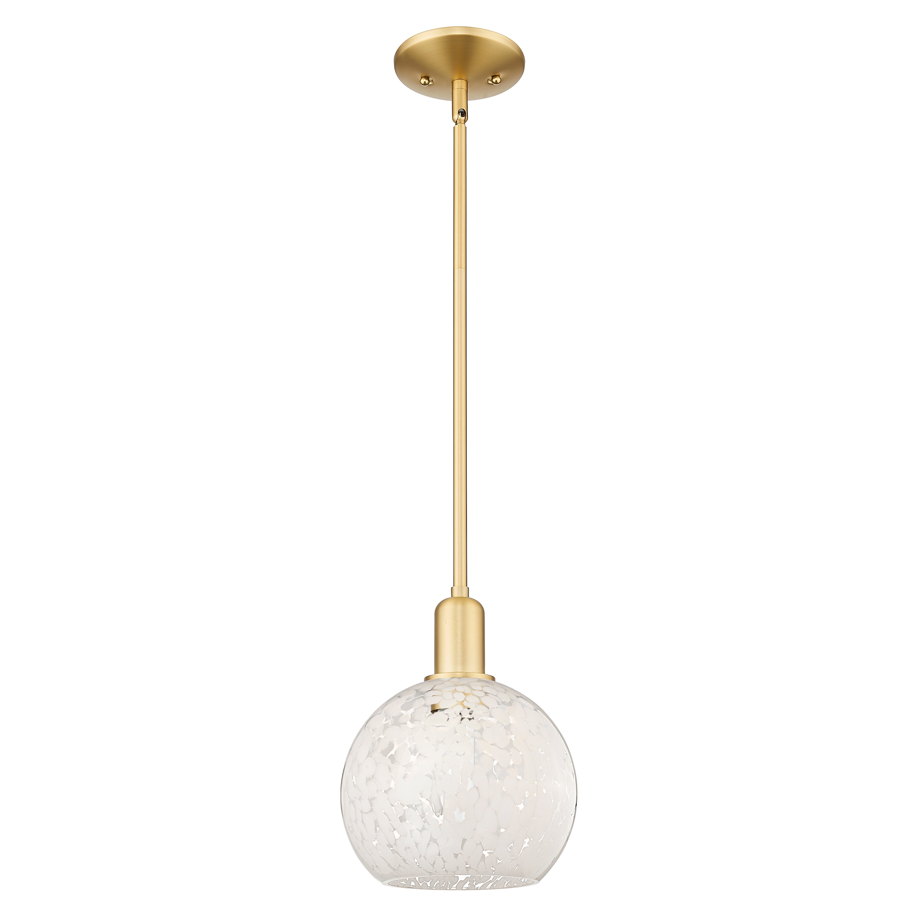 Innovations Lighting Endless Possibilities Arcadia - White Mouchette - 1 Light 8" Stem Hung Mini Pendant