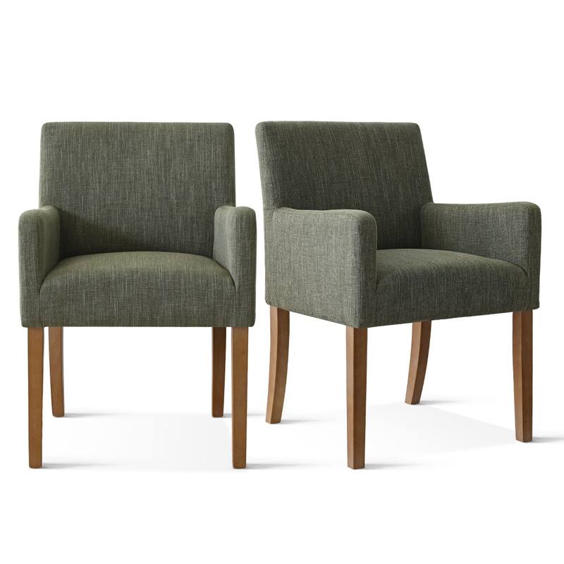 Linen Upholstered Armchair(Set of 2)