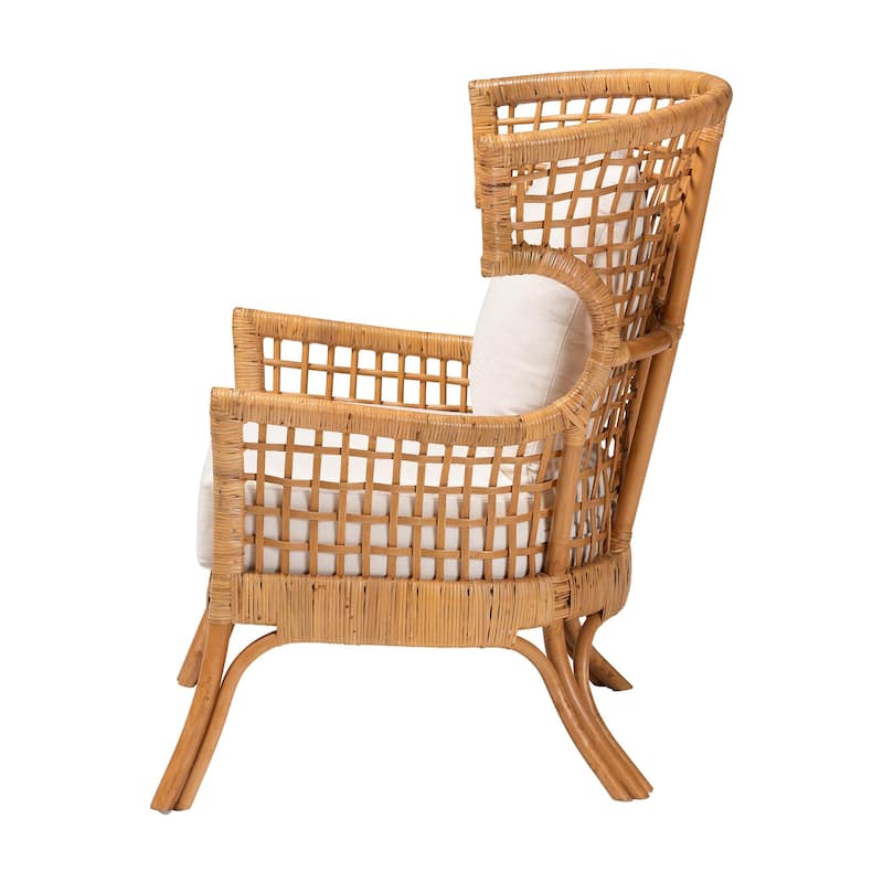 Regina Bohemian Light Honey Rattan Arm Chair