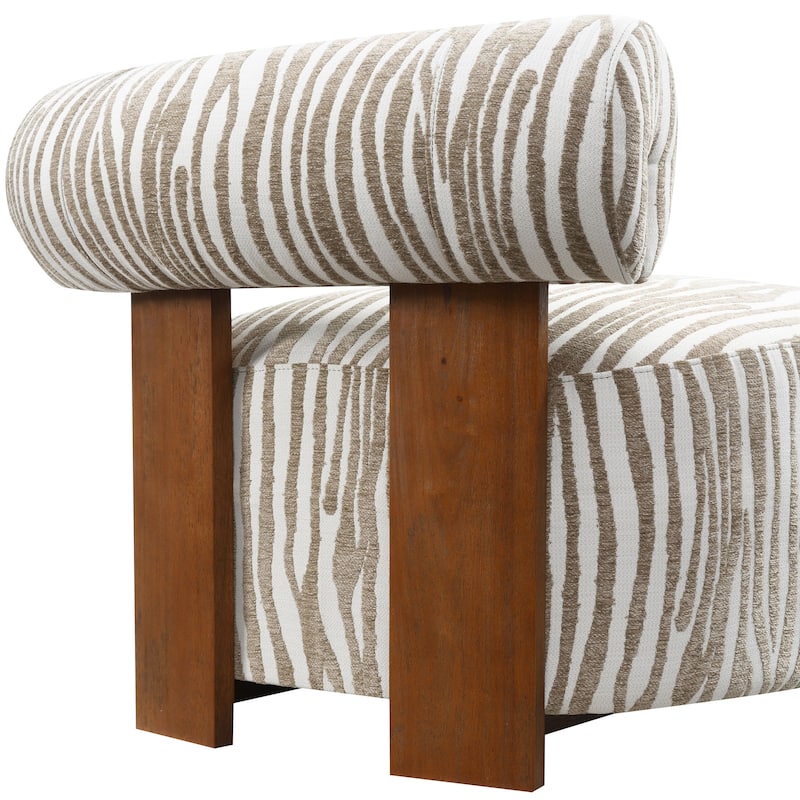 Furniture of America Orynt Modern Zebra Upholstered Accent Chair