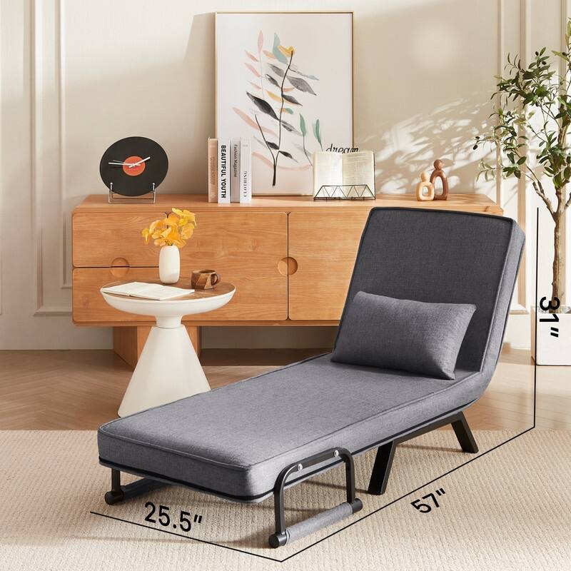 5-in-1 Convertible Sleeper Chair - Adjustable Folding Sofa Bed for Compact Living