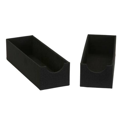 Household Essentials 2-Pack Linen Drawer Organizers, 3" H x 4" W x 12" D