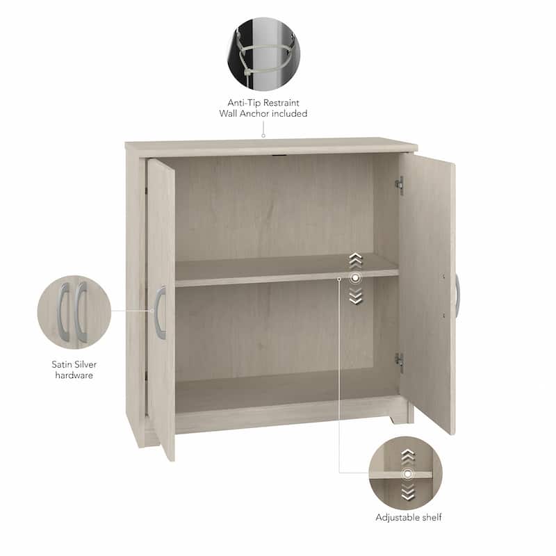 Cabot Small Bathroom Storage Cabinet with Doors by Bush Furniture