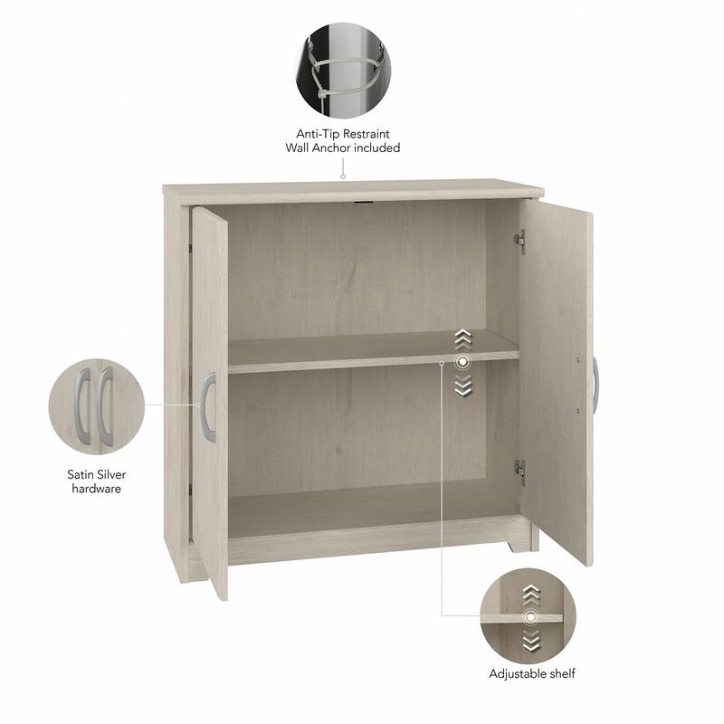 Cabot Small Entryway Cabinet with Doors by Bush Furniture