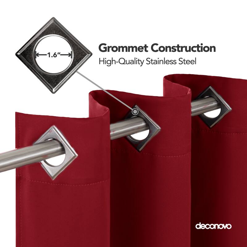 Deconovo Square Grommet Curtain Panel Pair(2 Panel)