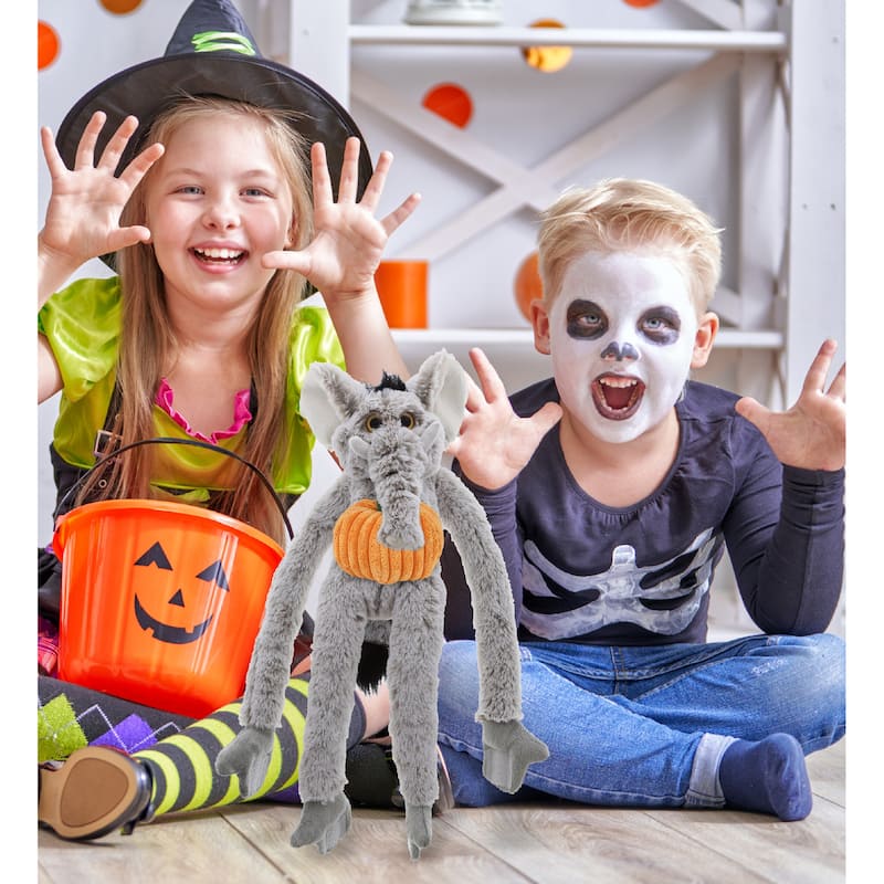 DolliBu Super Soft Long Arms Elephant Stuffed Animal w/ Pumpkin Decor - 21 inches