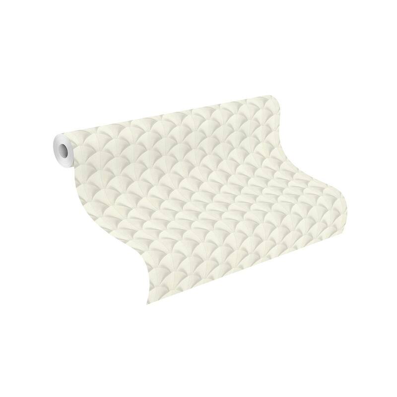 Rasch Lanux Off-White Fan Wallpaper - 20.5 x 396 x 0.025