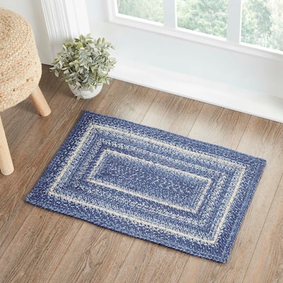 Great Falls Blue Jute Rug Rect w/ Pad 20x30