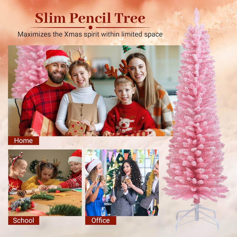 Costway 5/6 FT Artificial Christmas Tree with 328/460 Branch Tips & - See Details