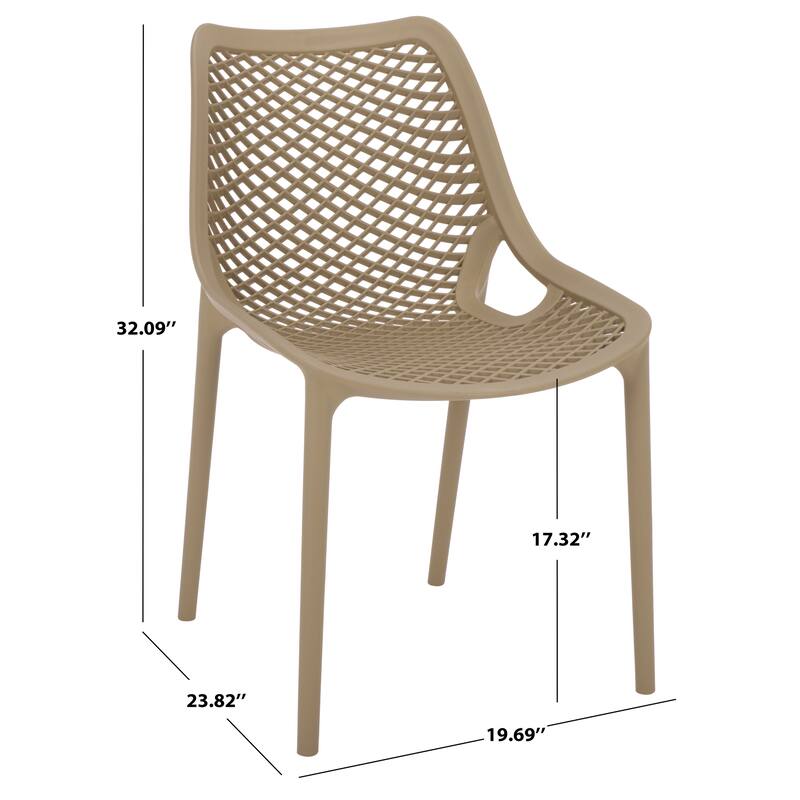 SAFAVIEH Outdoor Living Leila Dining Chair (Set of 2) - 20"W x 24"D x 32"H