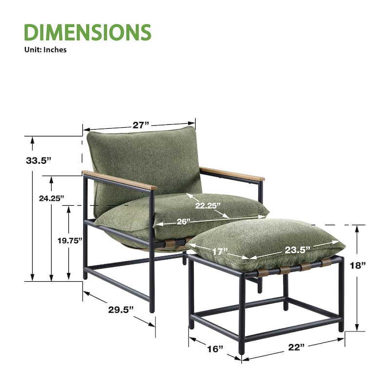 Sanders Chair & Ottoman