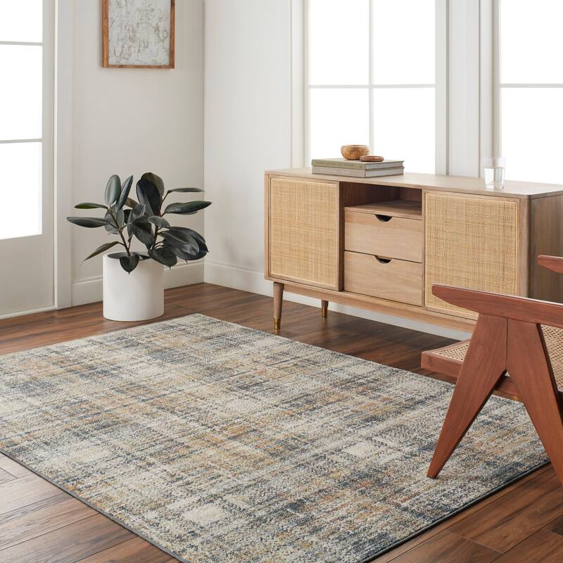 Beckham Modern & Contemporary Checkered Area Rug - Taupe - 2' x 2' 11"