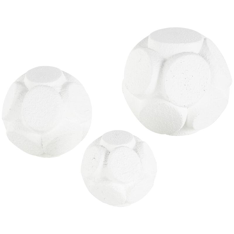 Gold or White Resin Decorative Orbs & Vase Filler with Varying Sizes (Set of 3)