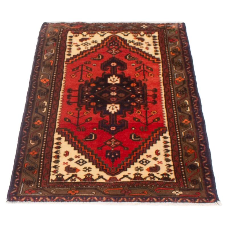 ECARPETGALLERY Hand-knotted Andelz Red Wool Rug - 3'3 x 5'5