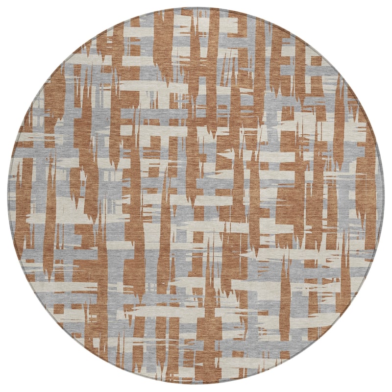 HomeRoots Striped Transitional Rectangle Outdoor Rug
