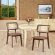 preview thumbnail 32 of 34, Art Leon Cane Backrest Leather Dining Chairs (Set of 2)