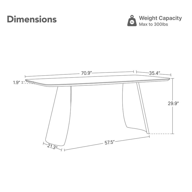 Spruce & Spring 5-Piece Modern Dining Table Set with Upholstered Chairs and Butterfly-Leg Base Table