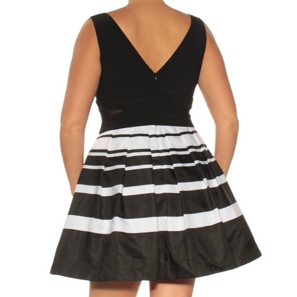 low cut fit and flare dress