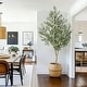 preview thumbnail 19 of 22, Artificial Olive Tree, Faux Silk Plant with White Planter, Natural Trunk & Fruits for Home or Office Decor, 1 Pack