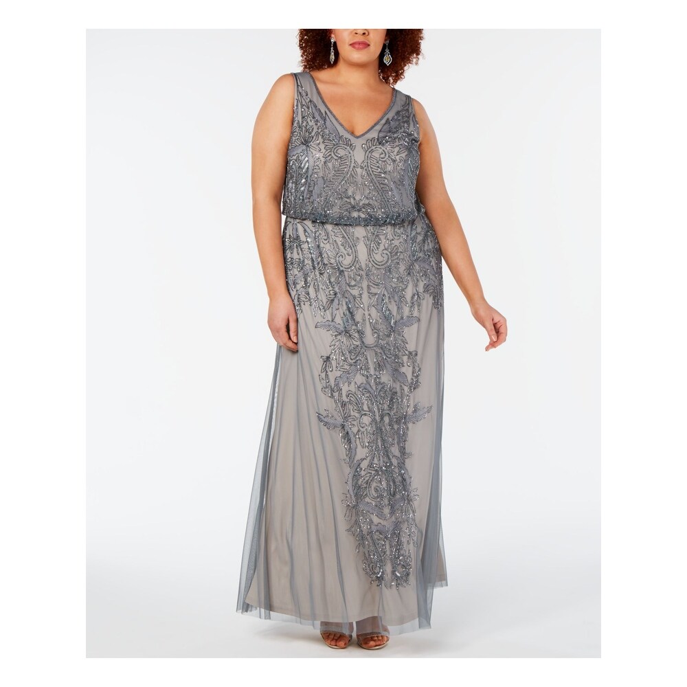 silver plus size dress