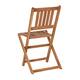 Indoor/Outdoor Acacia Wood Folding Table and 2 Chair Bistro Set