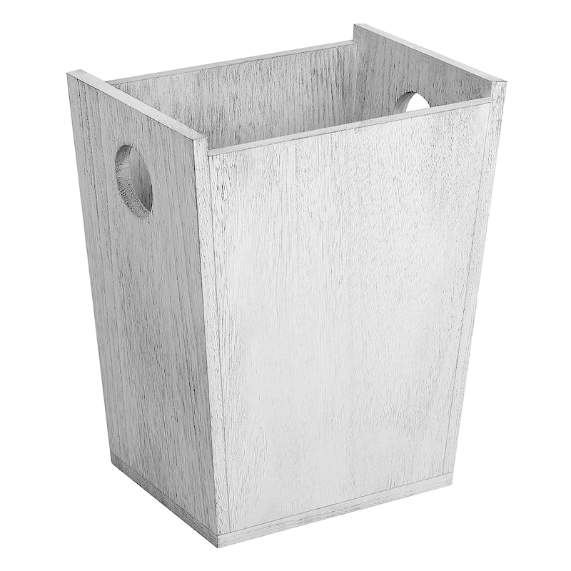 Wood Trash Can Wastebasket - Gray