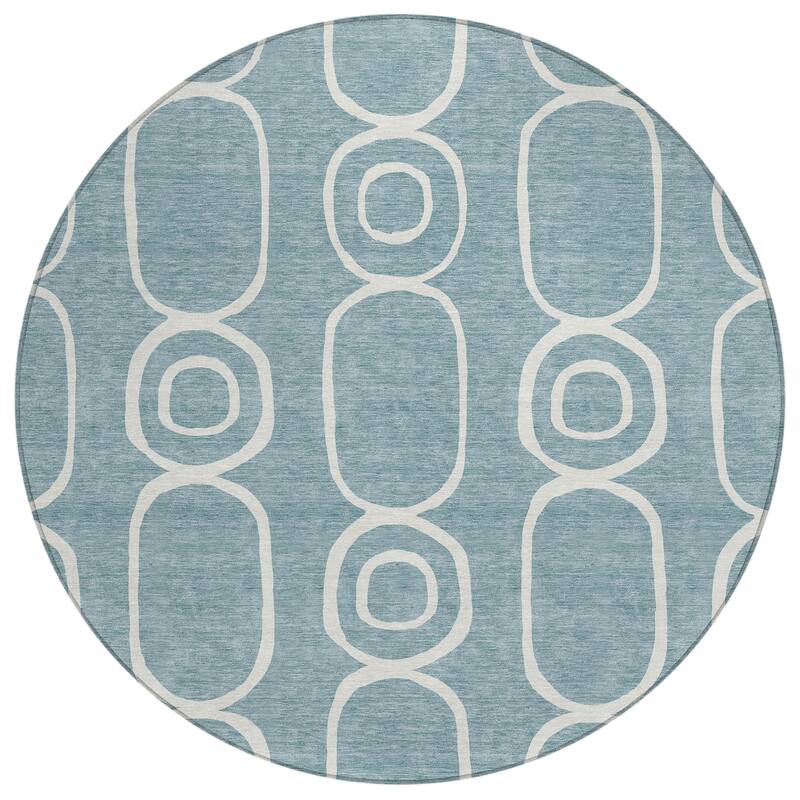 Machine Washable Indoor/ Outdoor Modern Vibe Chantille Rug