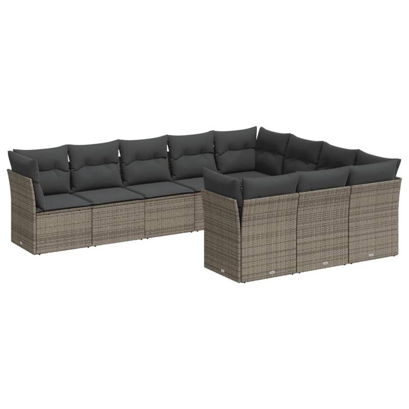vidaXL Garden Sofa Set Grey, Dark Grey - 24.4 x 24.4 x 27.2