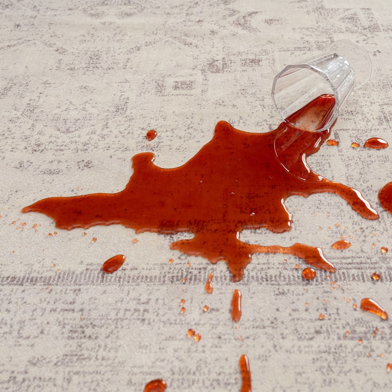 Alis Transitional Medallion Gray Washable Indoor Area Rug by Sevita