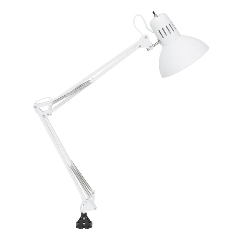 Studio Designs Swing Arm Desk Lamp with LED Bulb and Clamp Base