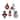Kurt Adler 4.5-5-Inch Noble Gems Glass Alice Characters Ornaments