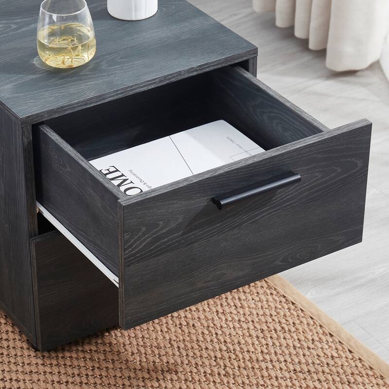 Nestl 2 Drawer Wooden NightStand - 2 Pack